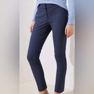 LOFT Blue/Black/Gray Plaid Marisa Skinny Ankle Pants Size 4P